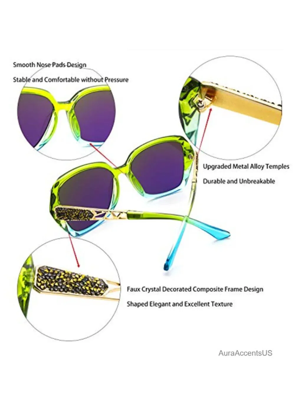Oversized Polarized Sunglasses for Women UV400 Full Protection